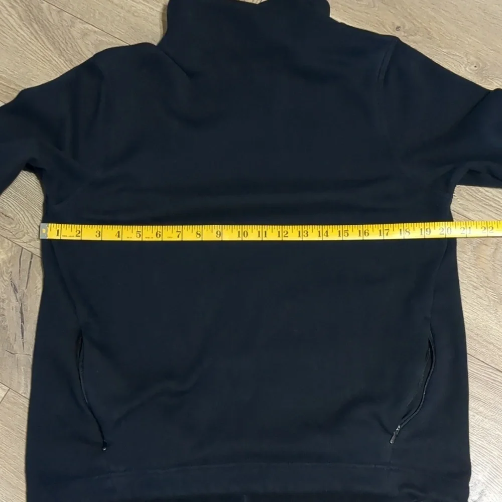 ATHLETA Cozy Karma Twist Neck Sweatshirt Black Lined Pullover Size Medium